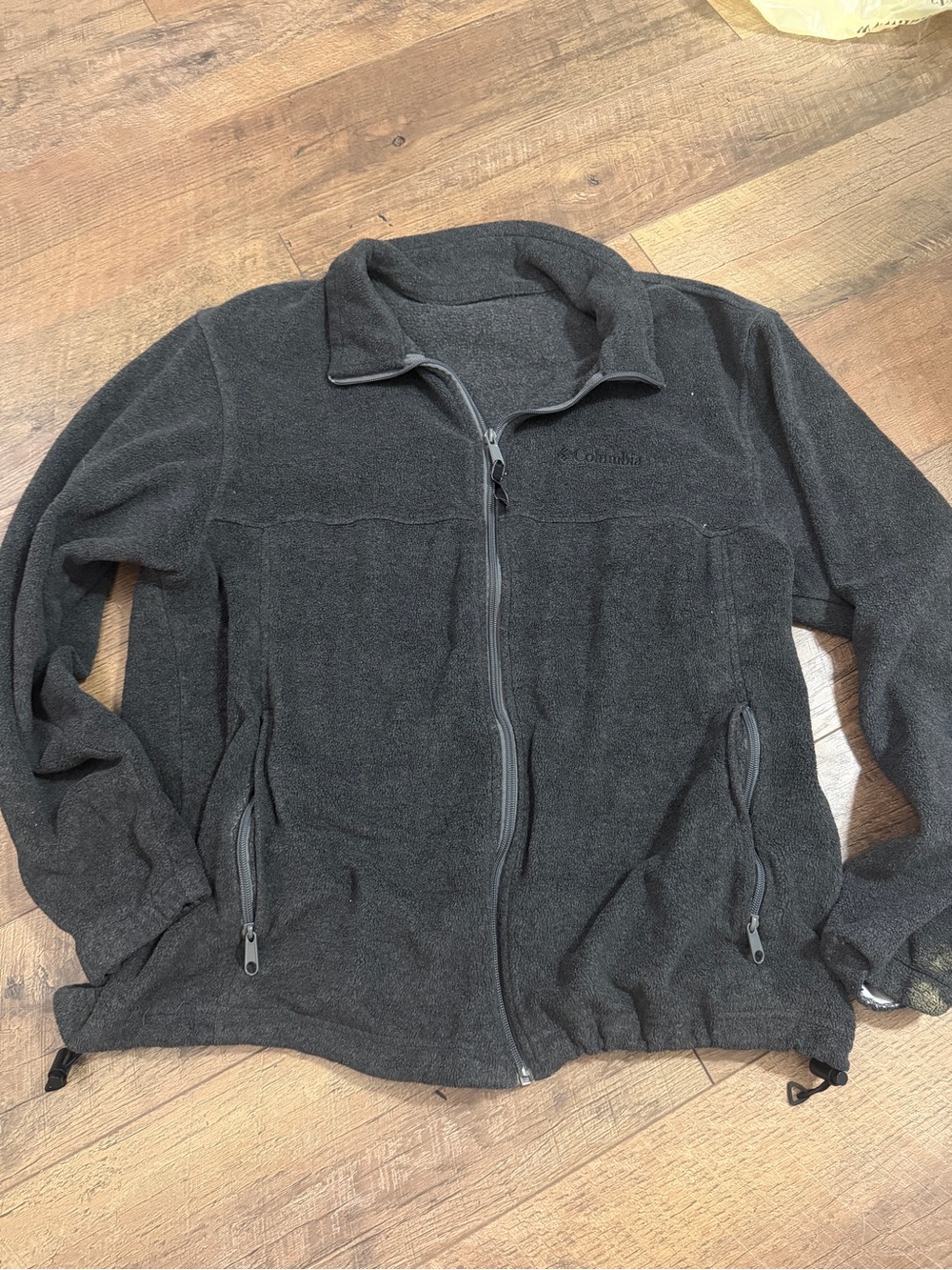 Columbia Men’s Dark Gray Full-Zip Fleece Jacket